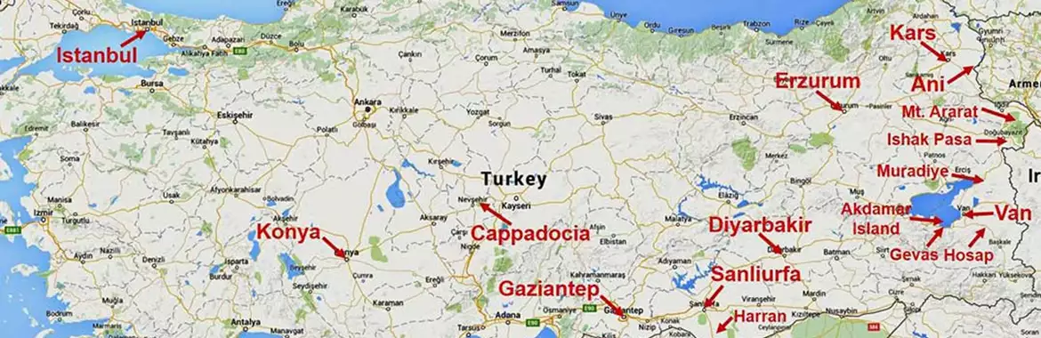نقشه شهر وان ترکیه