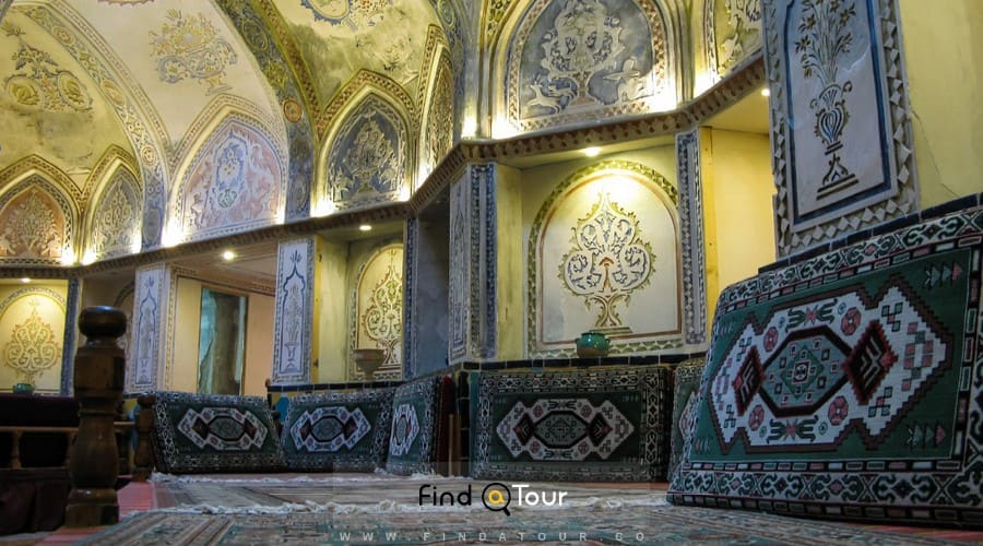 معماری داخلی حمام سلطان امیر احمد کاشان