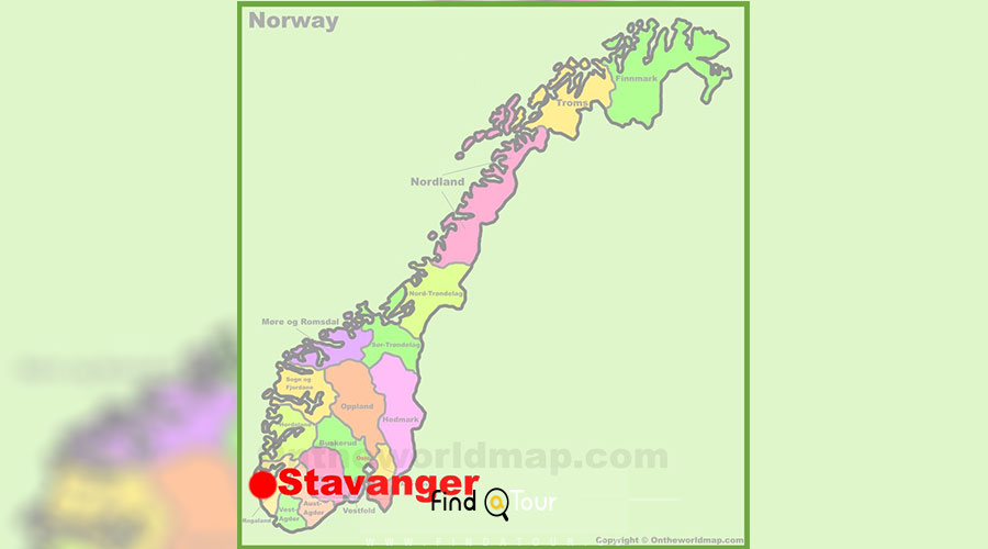 نقشه شهر استاوانگر نروژ