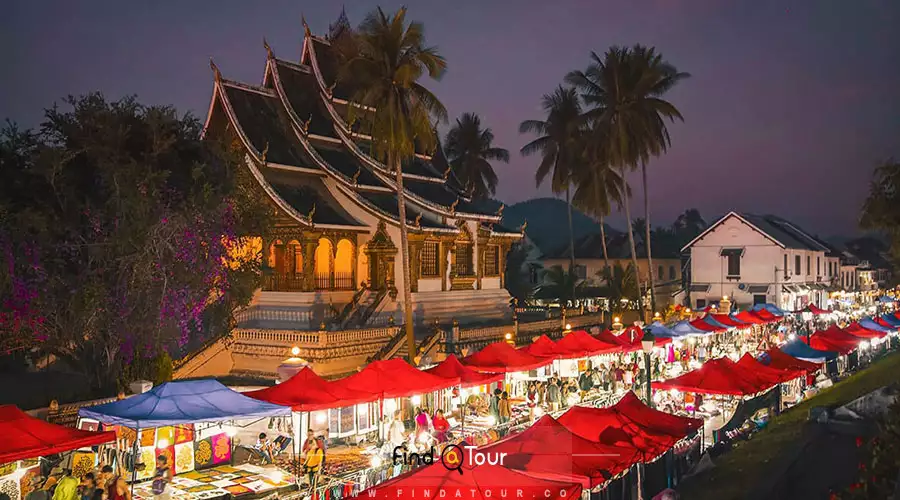 بازار شبانه لوآنگ پرابانگ | لائوس