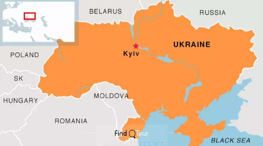 نقشه شهر کی یف اوکراین