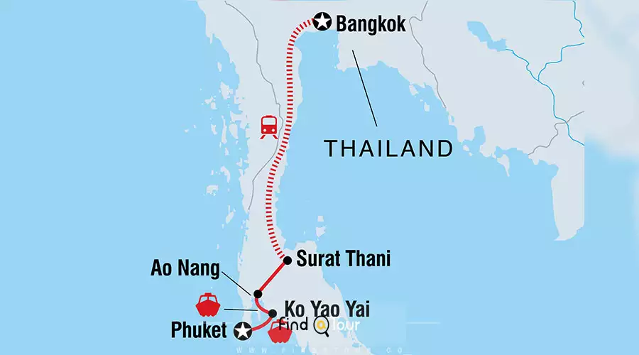 نقشه شهر پوکت در تایلند