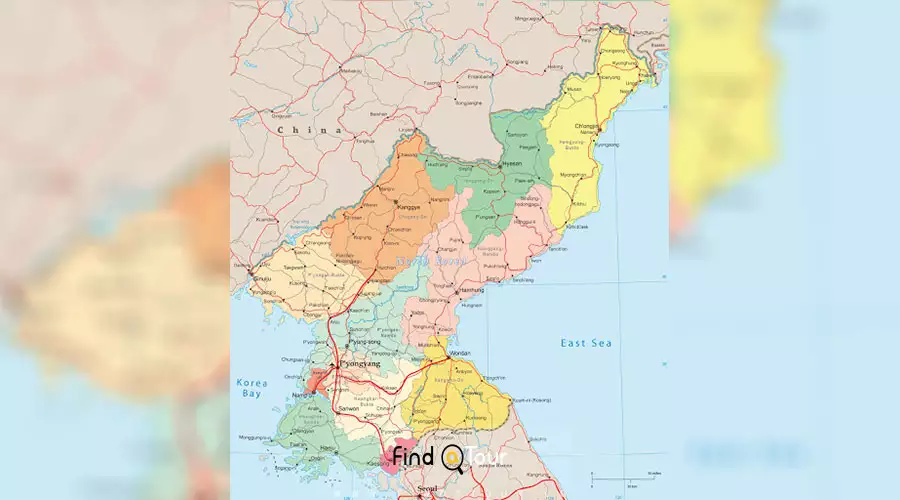 نقشه کره شمالی