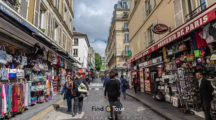 خیابان مونت مارتر فرانسه برای خرید در فرانسه