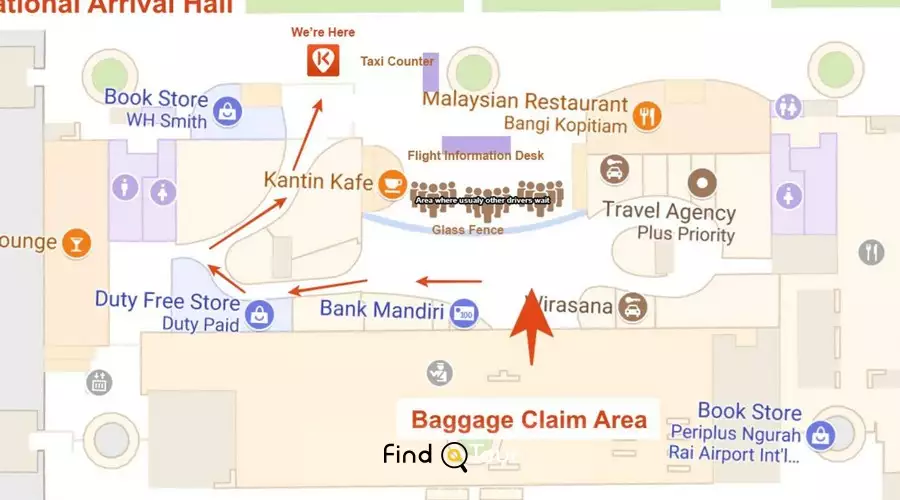 نقشه فرودگاه بالی