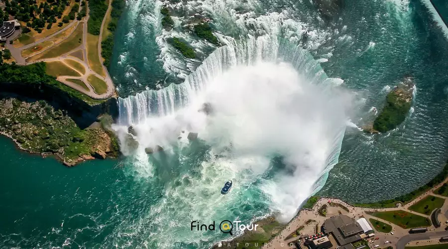 عمق آبشارهای نیاگارا کانادا
