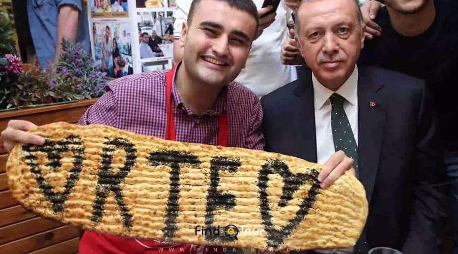 بوراک و رییس جمهور وقت ترکیه رجب طیب اردوغان