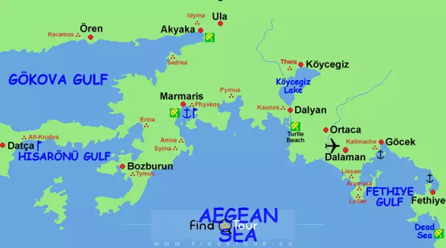 نقشه دالیان ترکیه