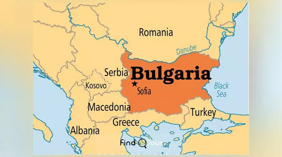 نقشه بلغارستان و همسایگان