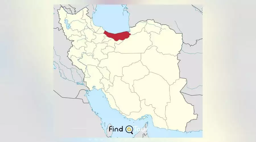 مازندران در نقشه ایران