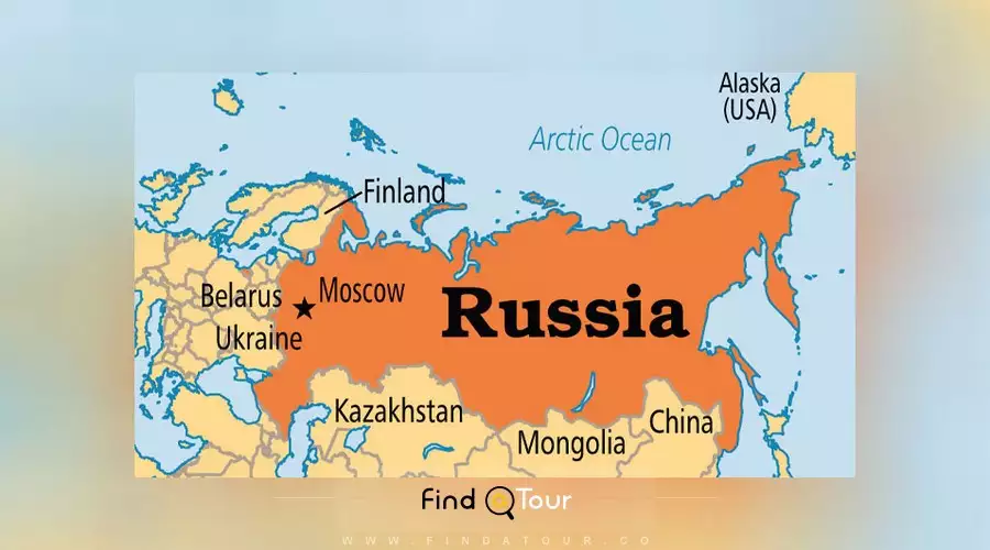 نقشه مسکو پایتخت کشور روسیه