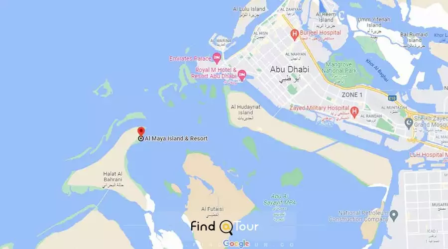 نقشه جزیره آل مایا در ابوظبی امارات