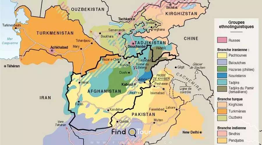 نقشه دقیق افغانستان