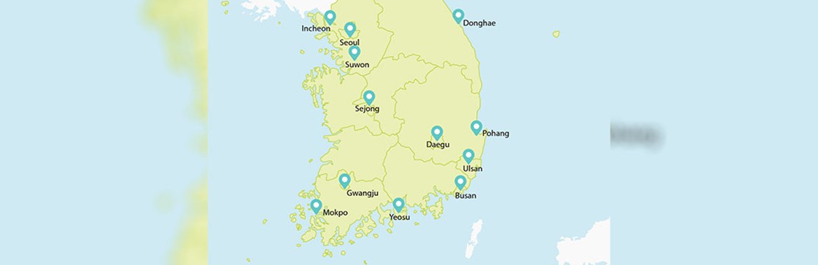 نقشه کره جنوبی