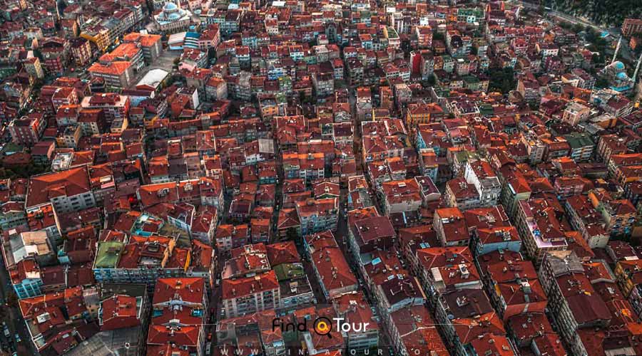 عکس هوایی از شهر استانبول ترکیه