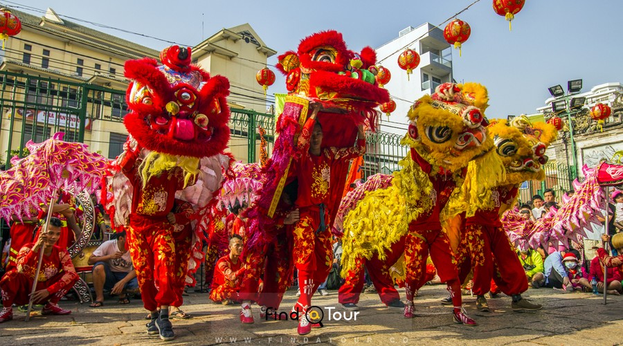 رقص شیر در جشن سال نوی چینی