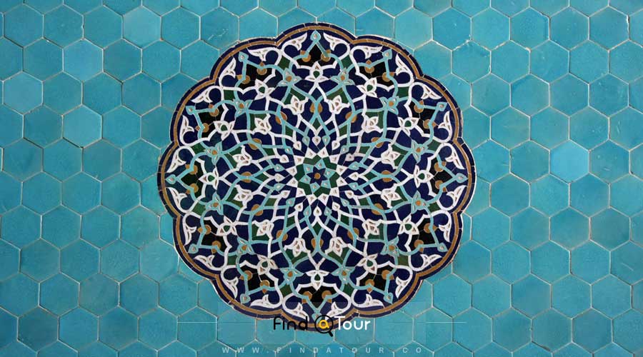 کاشی های فیروزه ای مسجد جامع یزد 