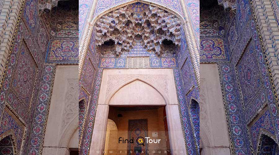 درب چوبی و هشتی مسجد نصیر الملک
