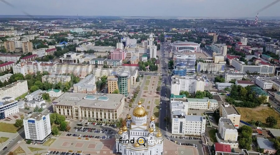 عکس هوایی از شهر سارانسک روسیه