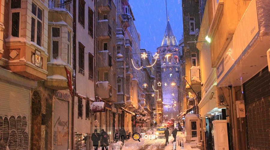 خیابان های استانبول در کریسمس