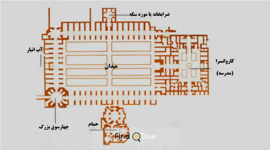 نقشه میدان گنجعلیخان کرمان