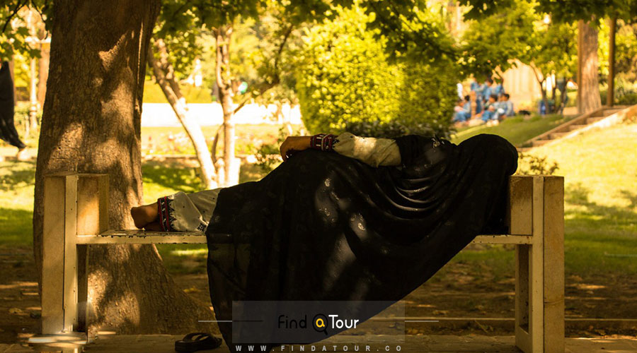 گردشگران در باغ ارم شیراز
