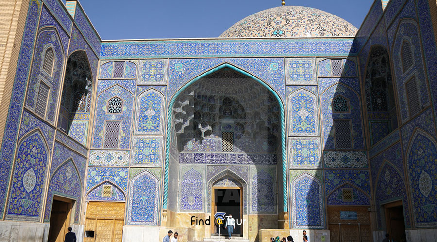 پلان معماری مسجد شیخ لطف الله اصفهان