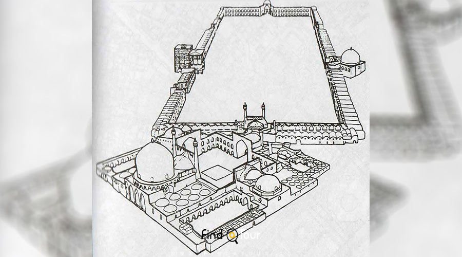 پلان معماری مسجد شیخ لطف الله