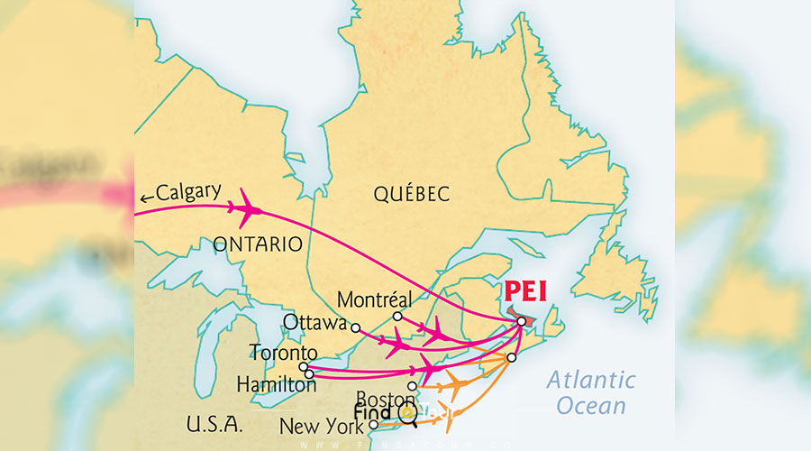 نقشه جزیره پرنس ادوارد کانادا