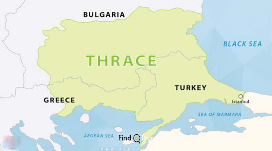 نقشه تراکیه کشور ترکیه