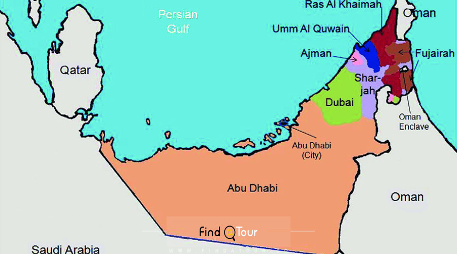 نقشه ابوظبی