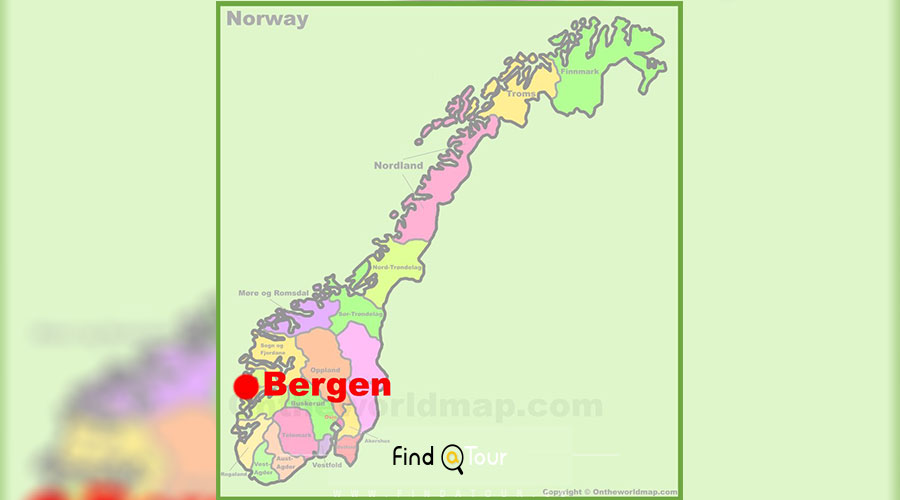 نقشه شهر برگن نروژ