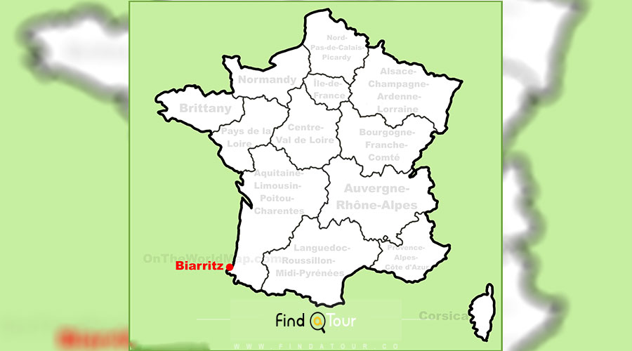 نقشه بیاریتز فرانسه