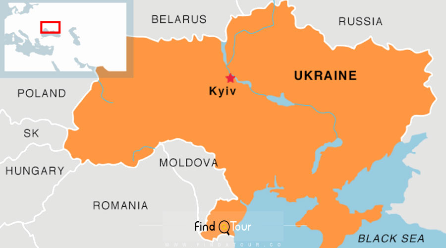 نقشه شهر کی یف اوکراین