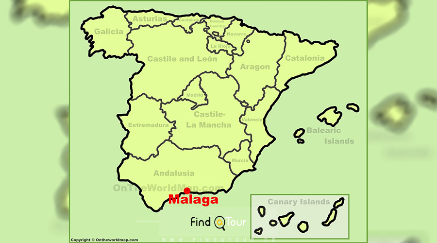 نقشه شهر مالاگا اسپانیا