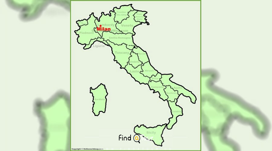 نقشه شهر میلان ایتالیا
