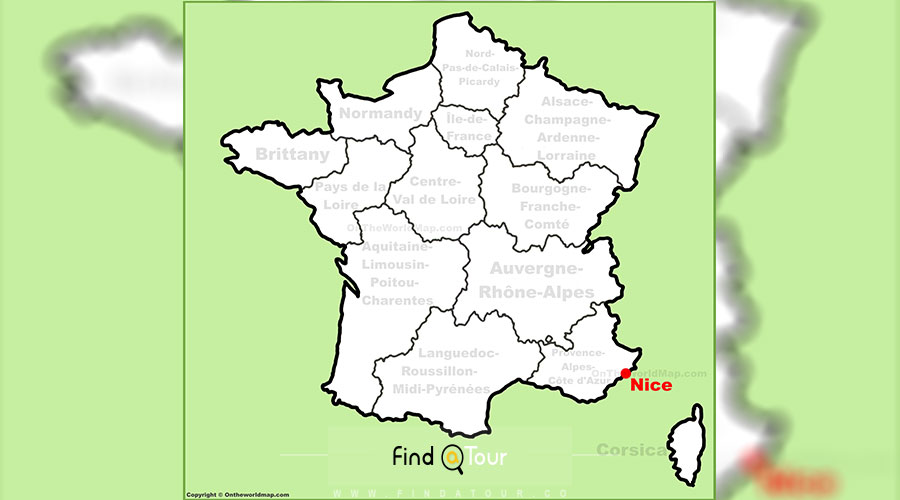 نقشه نیس فرانسه