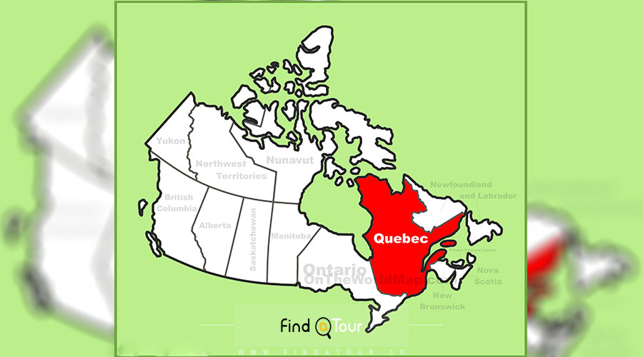 نقشه کبک کانادا