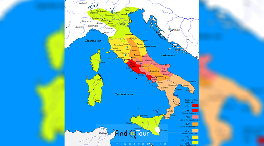 نقشه شهر رم ایتالیا