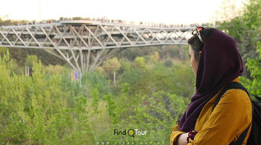 سلفی در پل طبیعت تهران