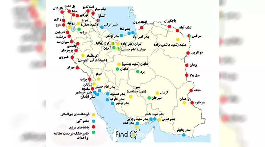 نقشه مرز بازرگان