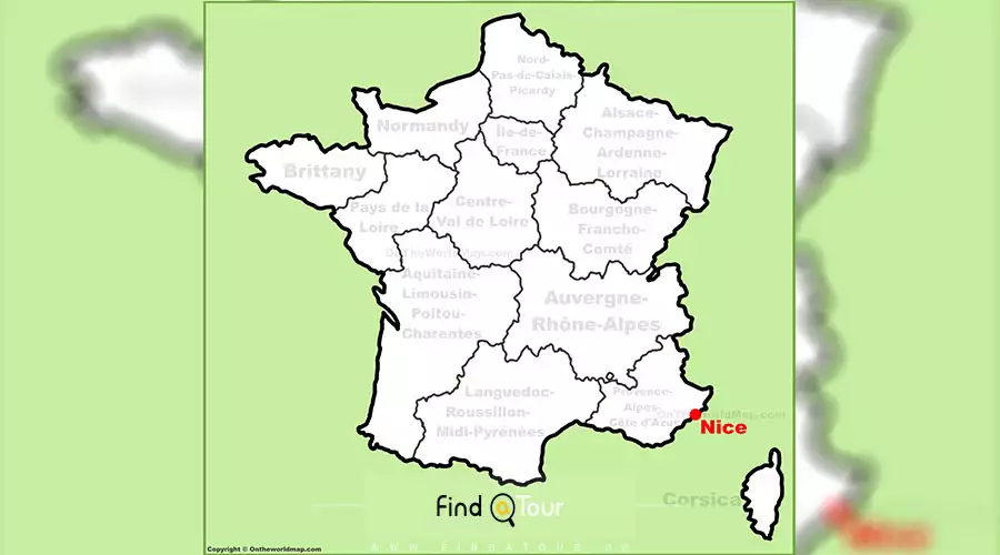 نقشه نیس فرانسه