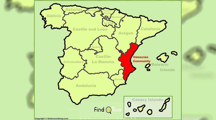 نقشه والنسیا اسپانیا