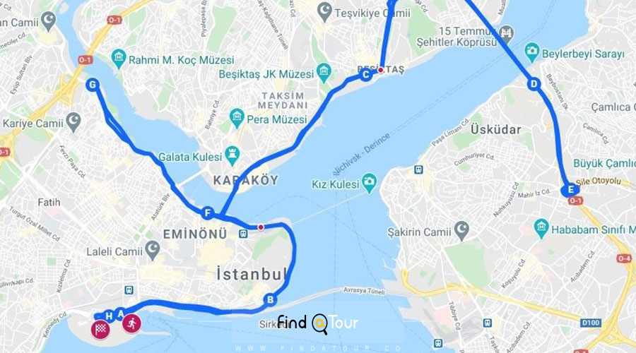 مسیر ماراتن استانبول