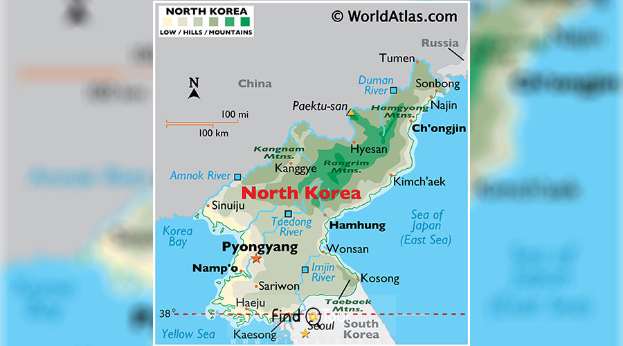 نقشه پیونگ یانگ کره شمالی