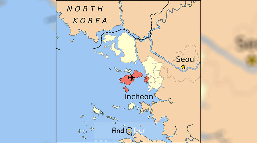 نقشه اینچئون کره جنوبی