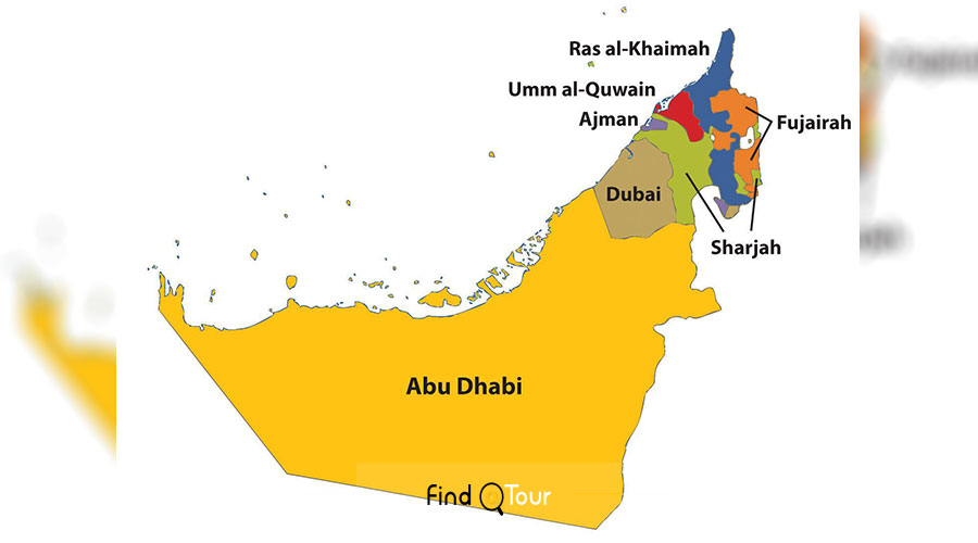 نقشه 7 اتحادیه امارات
