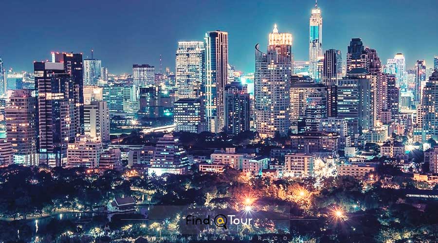 عکس هوایی از شهر بانکوک تایلند