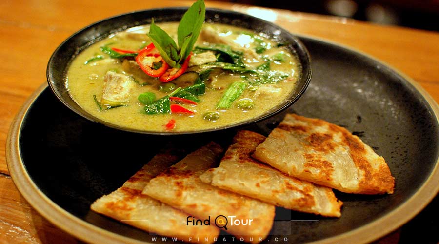 غذای تایلندی گائنگ کئو وان کای