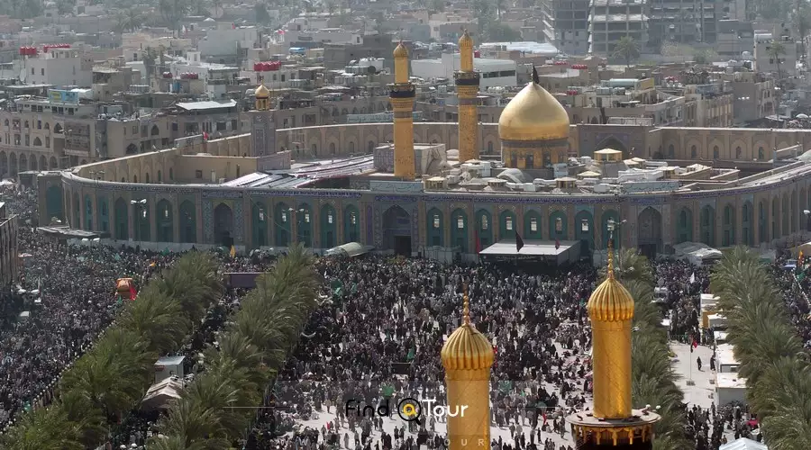 عکس حرم امام حسین در شهر کربلای عراق